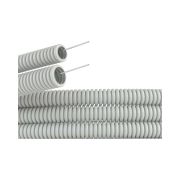 Труба гофрированная ПВХ гибкая легкая d16мм с протяжкой сер. (уп.100м) DKC 91916