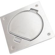 Основа с крышкой на защелке KGE без роз. K45 нерж. сталь Simon Connect KSE0-23-72