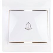 Выключатель кнопочный 1-кл. СП Кварта 10А IP20 ВСк10-1-0-КБ бел. GENERICA EVK13-K01-10-DM