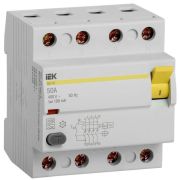 Выключатель дифференциального тока (УЗО) 4п 50А 100мА тип A ВД1-63 KARAT IEK MDV11-4-050-100