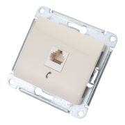 Розетка телефонная 1-м СП Glossa RJ11 механизм беж. SE GSL000281T