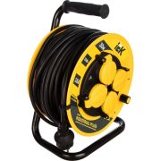 Удлинитель на катушке 4х30м с заземл. 16А IP44 Industrial plus УК30 3х1.5 термозащита IEK WKP15-16-04-30-44