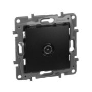 Розетка телевизионная TV СП Etika 2дБ 0-2400МГц с топологией «звезда» механизм антрацит IEK 672651