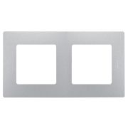 Рамка 2-м Etika алюм. IEK 672552
