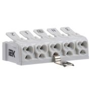Клемма пружинная соединительная КСПз5-3L+N+PE IEK UKZ-B06-5P-F0-E1-10