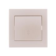 Переключатель проходной 1-кл. СП Rain 10А IP20 жемчуж./бел. метал. LEZARD 703-3030-105