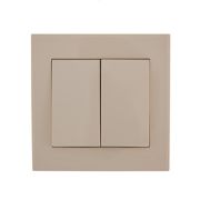Выключатель 2-кл. СП Rain IP20 крем. LEZARD 703-0303-101