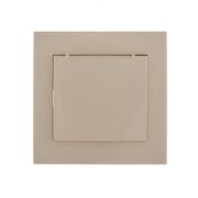 Розетка 1-м СП Rain с заземл. с защ. крышкой керамика крем. LEZARD 703-0303-123