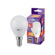 Лампа светодиодная PLED-SP 9Вт G45 шар 5000К холод. бел. E14 820лм 230В JazzWay 2859600A
