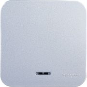 Выключатель 1-кл. ОП Blanca 10А IP20 (сх. 1) 250В с подсветкой с изолир. пластиной алюм. SE BLNVA101113