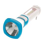 Фонарь аккумуляторный LED 3Вт 2 режима боков. панель COB 2Вт ЗУ/переходник для глубоких розеток (в компл.) КОСМОС KOCAc7023WLED