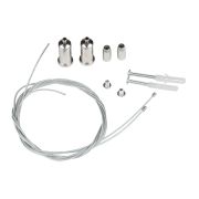 Комплект крепления UFL-H02 SILVER 100 POLYBAG для подвесного монтажа накладных светильников (два тросика с креплениями длиной 1м) (уп.2шт) Uniel UL-00002100
