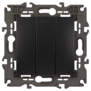Выключатель 3-кл. СП Elegance 14-1107-05 10А IP20 250В 10AX механизм антрацит Эра Б0034254