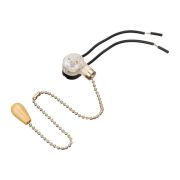 Выключатель для настенного светильника с проводом и деревянным наконечником gold блист. Rexant 06-0243-A