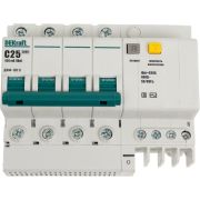 Выключатель автоматический дифференциального тока 4п 25А 100мА ДИФ-101 S селект. со встроен. защит. от сверхтоков DEKraft 15310DEK