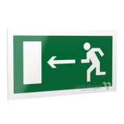 Знак безопасности PS-20106.E04 «Напр. К эвакуационному выходу налево» Белый свет a21438