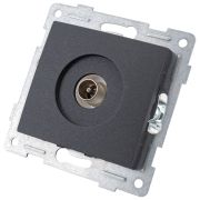 Розетка телевизионная TV 1-м СП Bravo механизм графит GUSI С10А1-010