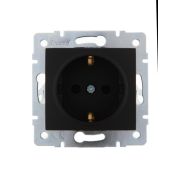 Розетка 1-м СП Karina с заземл. керамика механизм черн. бархат LEZARD 707-4288-122