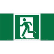 Знак безопасности NPU-2110.E01-01 «Выход здесь (левосторонний)» Белый свет a11850