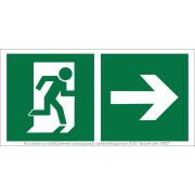 Знак безопасности BL-2915B.E35«Напр. к эвакуационному выходу направо» Белый свет a18169