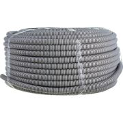 Труба гофрированная ПВХ легкая d20мм с протяжкой сер. (уп.100м) Эра Б0020110