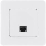 Розетка компьютерная Inspiria RJ45 кат.6 UTP механизм бел. IEK 673830