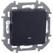Выключатель 1-кл. Inspiria 10А IP20 250В 10AX с подсветкой/индикацией механизм антрацит IEK 673613