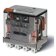 Реле миниатюрное силовое электромеханич. монтаж в розетку или наконечники Faston (4.8х0.5мм) 4CO 12А AgNi 24В DC RTI опции: нет FINDER 563490240000