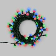 Гирлянда светодиодная «Мультишарики» 20м d15мм 200LED мульти (RG/RB) 11Вт 230В IP44 мигание провод зел. Neon-Night 303-609