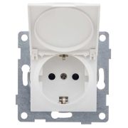 Механизм розетки 1-местн. с/з с з/ш и крышкой СП Ugra 16А IP20 250В бел. матов. GUSI С11Р91-041