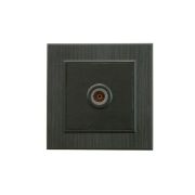 Розетка TV проходная Karea LINE STAR чер. Makel 86054007