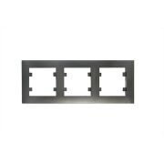 Рамка 3-м Karea RIZZ STAR дым. металлик Makel 88050703