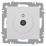Розетка телевизионная одиночная TV СП Accent 6-301-01 IP20 бел. Intro Б0063601