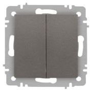 Переключатель 2-кл. СП Accent 6-107-09 10А IP20 250В AL/CU титан Intro Б0063572