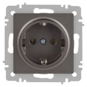 Розетка 1-м СП Accent 6-202-09 16А IP20 250В 2P+E Schuko титан Intro Б0063701