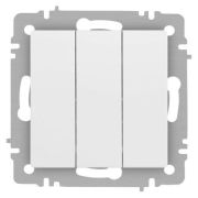 Выключатель 3-кл. СП Accent 6-106-01М 10А IP20 250В AL/CU бел. матов. Intro Б0063532