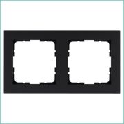 Рамка 2-м G-Classic черн. матов. soft touch Jasmart G1002PB