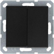 Кнопка 2-кл. 10А IP20 с переключающим контактом механизм антрацит Jasmart G3020B