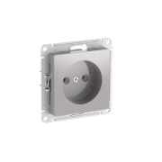 Розетка AtlasDesign 16А без заземл. без шторок быстрозажим. клем. механизм алюм. SE ATN000341S