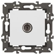 Розетка телевизионная одиночная TV Elegance 14-3101-01М матов. бел. Эра Б0065813