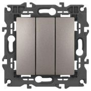 Выключатель 3-кл. Elegance 14-1107-16 250В 10АХ титан Эра Б0065799