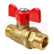 Кран шаровой латунный НР/НР ручка-бабочка. 1/2дюйм (96/24) VALFEX VF.219.LB1.012