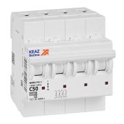 Выключатель автоматический модульный 4п C 50А OptiDin BM63-4C50-4.5-УХЛ3 КЭАЗ 326826