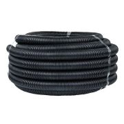 Труба гофрированная d40мм с протяжкой безгалоген. трудногорючая (FRHF) черн. (уп.25м) Plast EKF FRHF-40