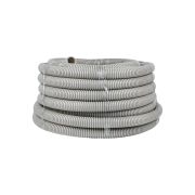 Труба гофрированная ПВХ d32мм с протяжкой сер. (уп.30м) Plast PROxima EKF tg-z-32-30