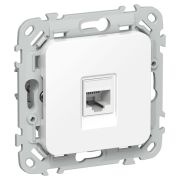 Розетка компьютерная СП FLITE РК5е-1-0-ФлБ RJ45 кат.5E UTP механизм бел. IEK FI-K12-1-K01
