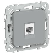 Розетка компьютерная СП FLITE РК6-1-0-ФлС RJ45 кат.6 UTP механизм сер. IEK FI-K12-2-K03