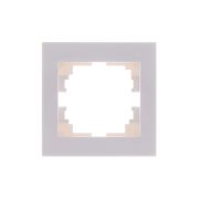 Рамка 1-м Rain горизонт. без вставки бел. LEZARD 703-0202-146